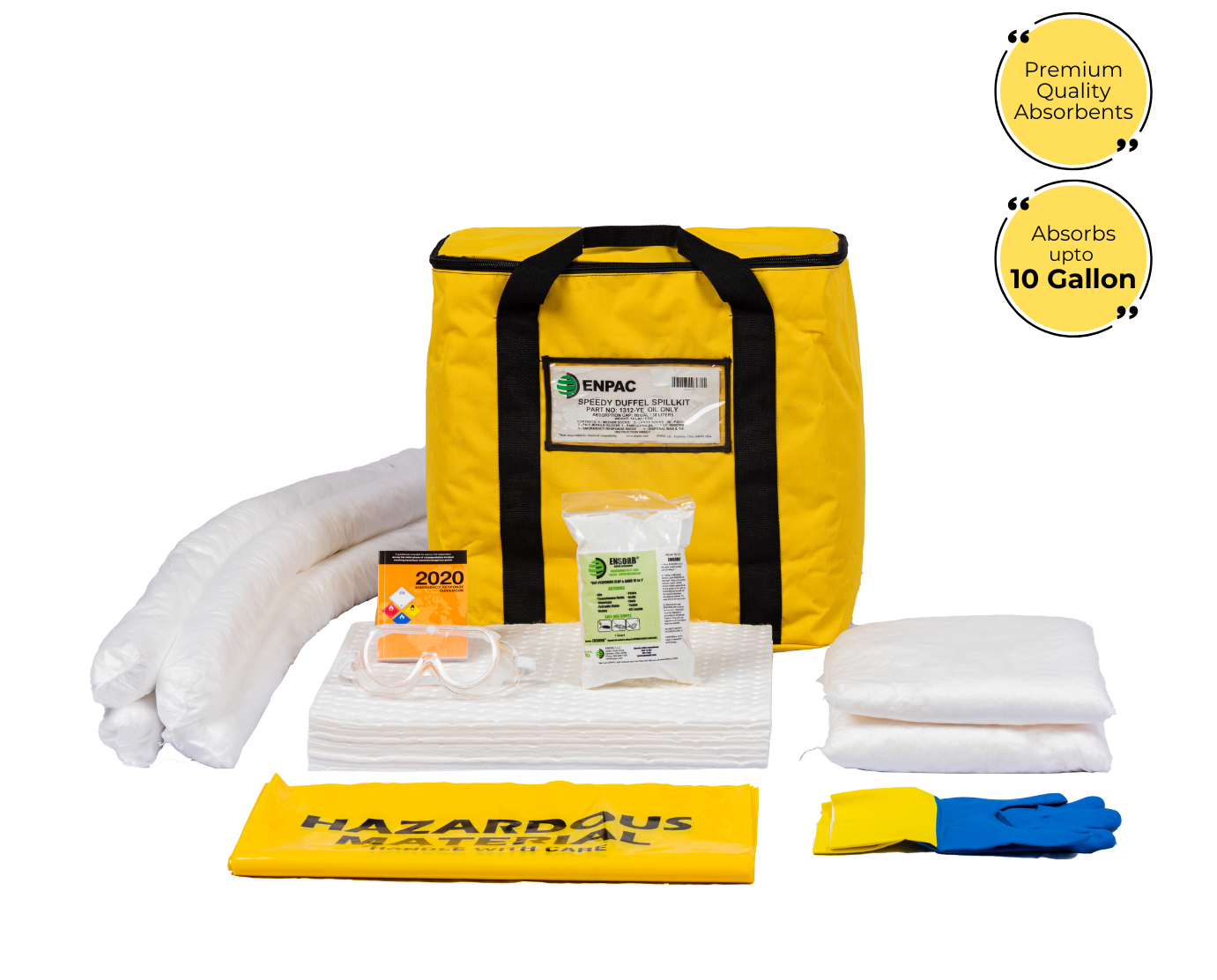 Oil Spill Kit in ENPAC Speedy Duffel Bag in 10 Gallon