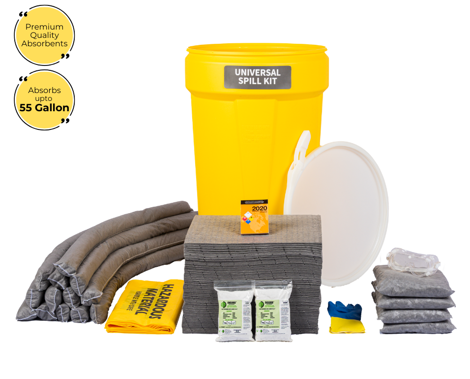 Universal Spill Kit in ENPAC Overpack Drum in 55 Gallon