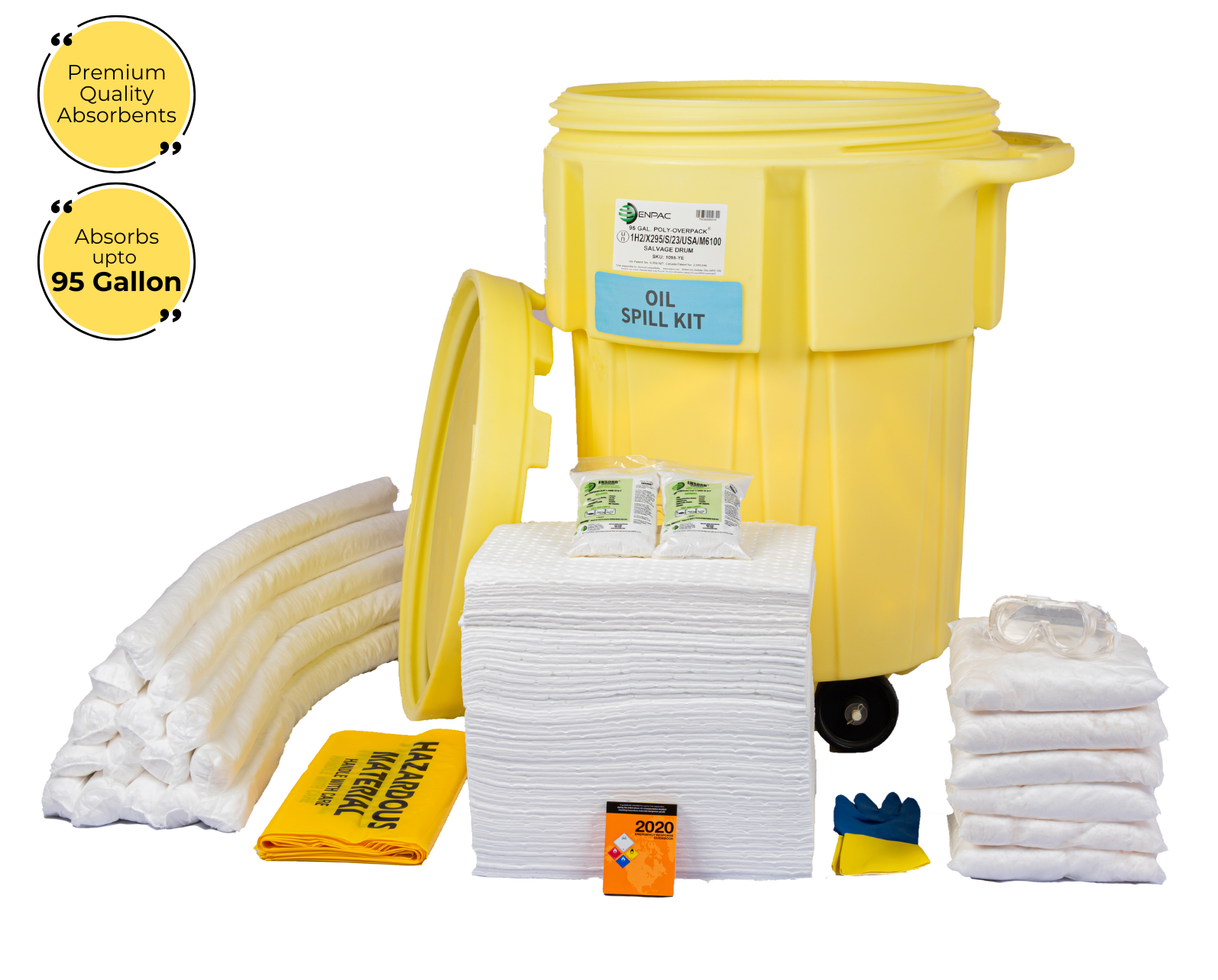 ENPAC Wheeled Salvage Drum in oil spill kit
