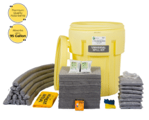 95 Gallon Universal Spill Kit in ENPAC Wheeled Salvage Drum